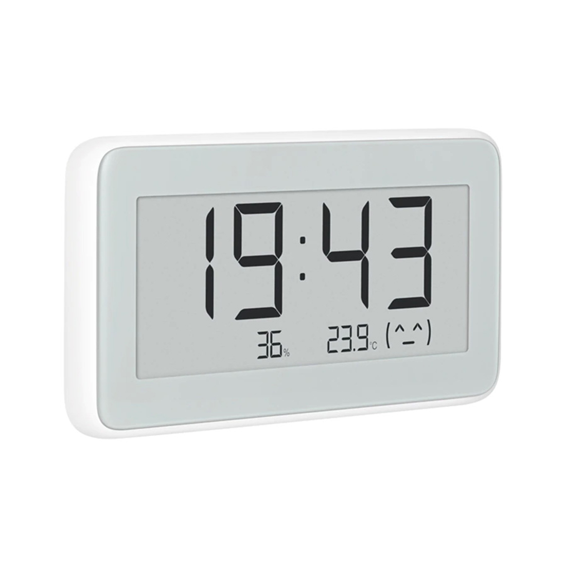 Часы-термогигрометр, Xiaomi, Temperature and Humidity Monitor Clock, BHR5435GL/LYWSD02MMC, Диапазон измерения температуры 0°C–60°C, Диапазон измерения влажности 0%-99% RH, Bluetooth Low Energy 5.0, Размер 110 мм x 55 мм x 10,1 мм, Батарея CR2032 (x2, приобретается отдельно), Режим отображения времени 12-часовой / 24-часовой, Рабочее напряжение DC2.5V–3V, Белый