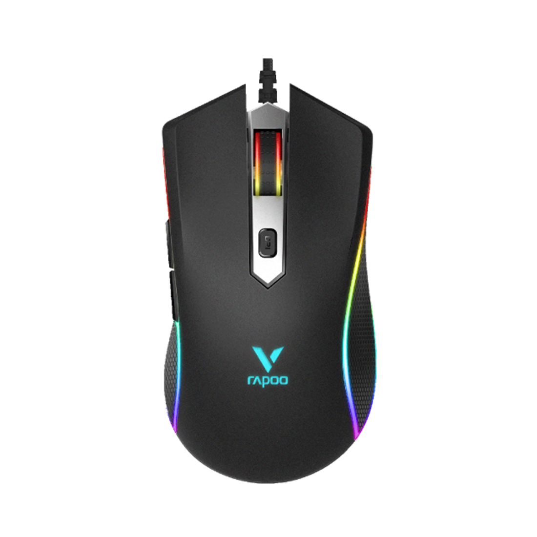 Компьютерная мышь, Rapoo, V28S, Игровая, Оптическая, Проводная, 7000 dpi, RGB, Длина кабеля 1,8 метра, Чёрный