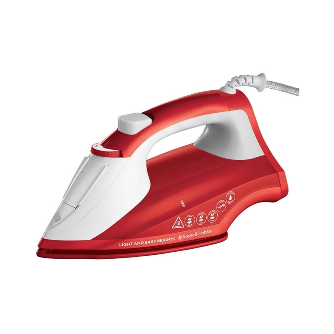 Утюг, Russell Hobbs, 26481-56, Мощность 2400Вт, Керамическая подошва, Паровой удар 115г/мин, Постоянная подача пара 35г/мин, Функция защиты от капель, Функция защиты от накипи, Объем резервуара для воды 240 мл, Длина шнура 2м, Красный