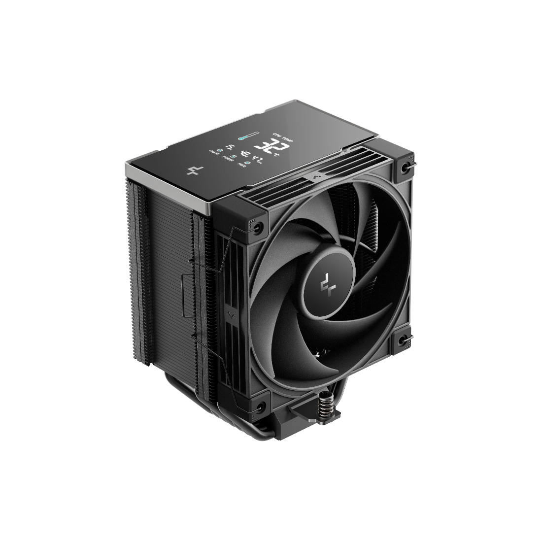 Кулер для процессора, Deepcool, AK700 Digital NYX R-AK700-BKNNMN-GJD-1, Intel 1851/1700/1200/115х и AMD AM5/AM4, 280W, 120мм, 2700±10%/об/м, 77.23 CFM, 36.0 dB(A), 4pin, 126х98х157мм, Черный