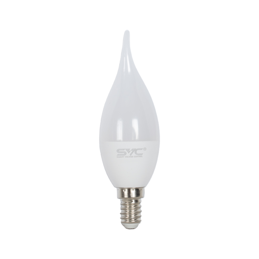 Лампа светодиодная, SVC, LED CB35-9W-E14-3000K, Свеча на ветру, Мощность 9Вт, Тип колбы CВ35, Цвет. температура 3000K, Цоколь E14, Тёплый