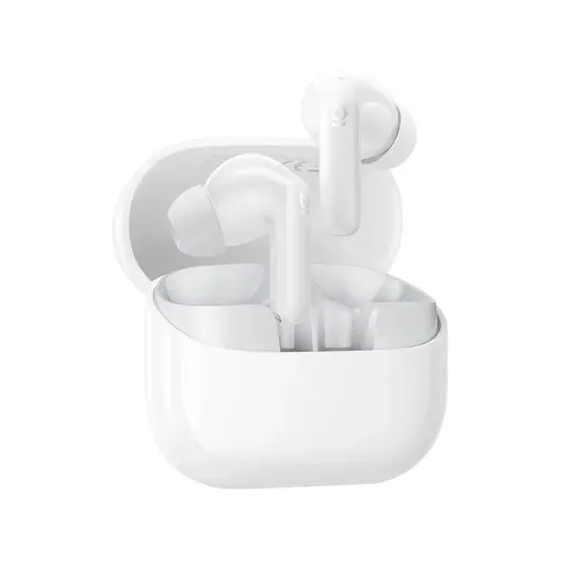 Наушники, Baseus, Bass BP1 NC, A0010705, TWS, 12 мм, ANC, 4 микрофона, Bluetooth 6.0, 20 Гц–20 кГц, 16 Ом, до 7 ч / 41 ч, ANC: 5,5 ч / 33 ч, 10 мин = 1 ч, USBC, IP55, 4,1 г, Moon White, Белый