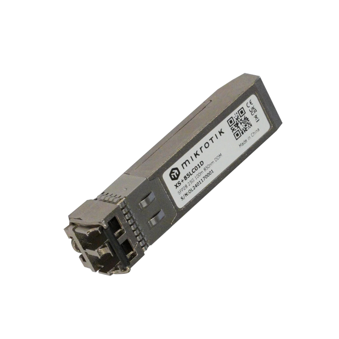 Трансивер, MikroTik, XS+85LC01D, SFP / SFP+ / SFP28, 1G / 10G / 25G, MM, 100m, 850nm, -40°C to 85°C