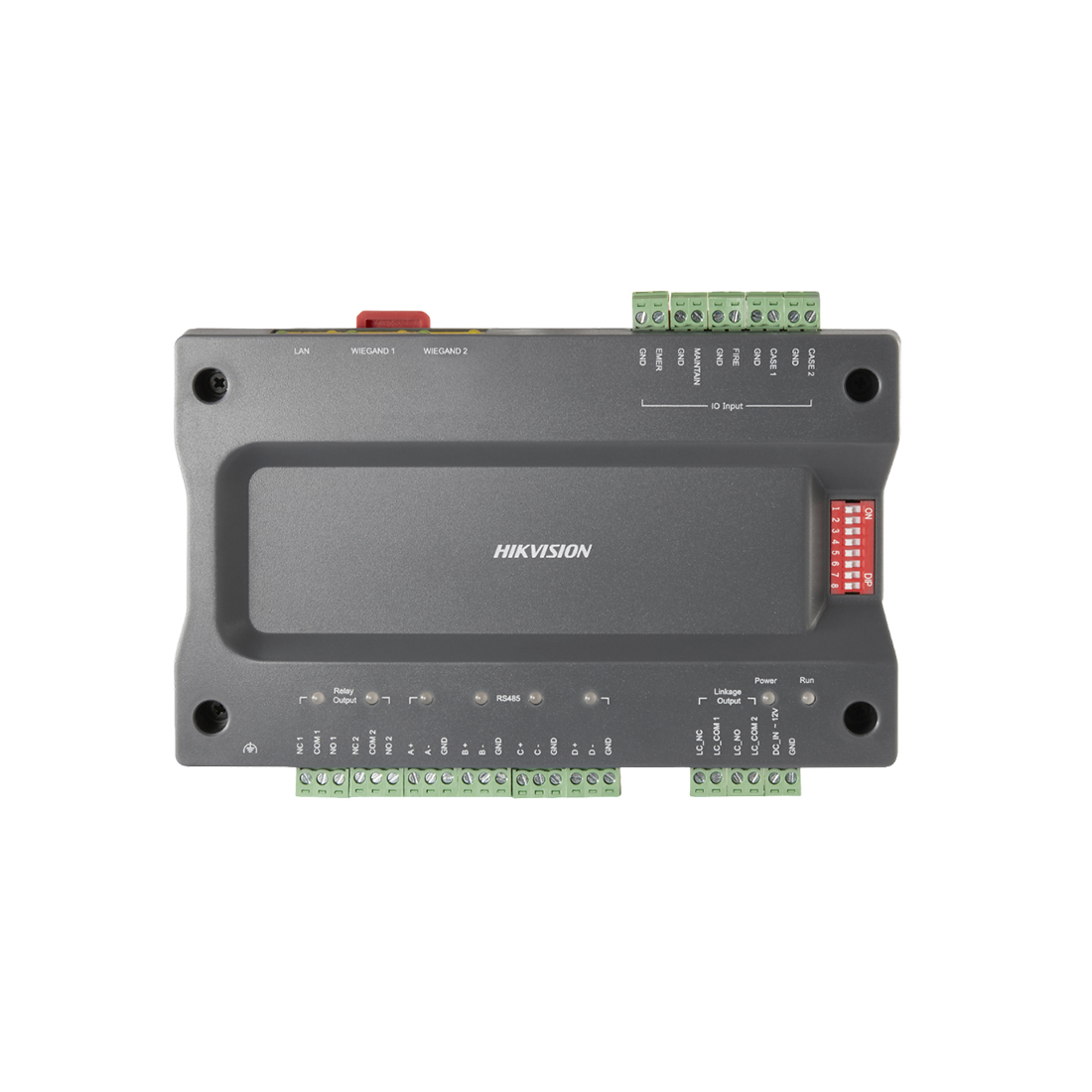 Контроллер доступа, Hikvision, DS-K2210, Контроллер лифта до 128 этажей, 20 000 карт 50 000 событий, 2 Wiegand или 2 RS485, TCP/IP и RS-485, от -40 °C до 70 °C, 12 VDC