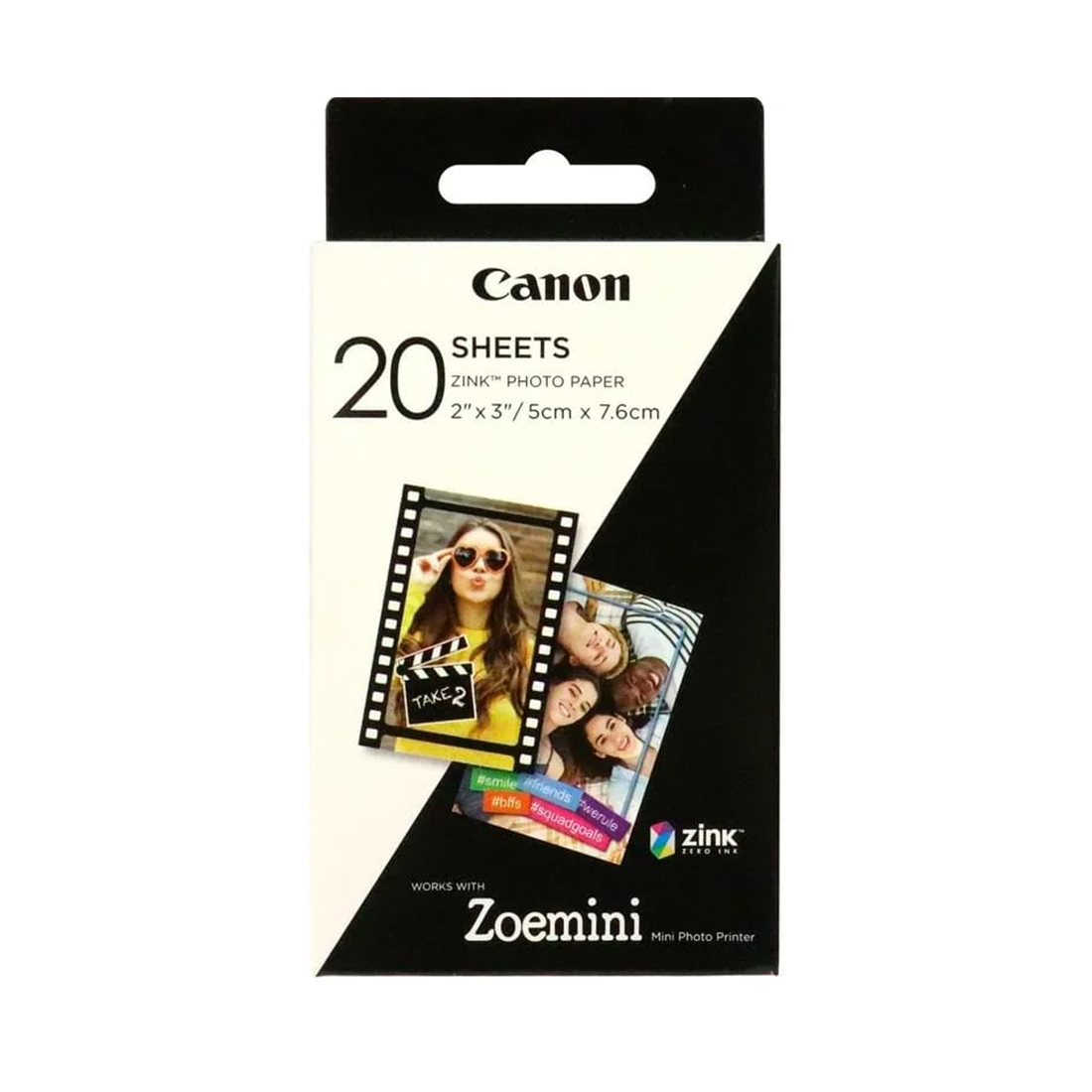 Фотобумага, Canon, ZINK PAPER ZP-2030 20 SHEETS EXP HB, для Canon Zoemini S2 / Zoemini 2, 3214C002AA