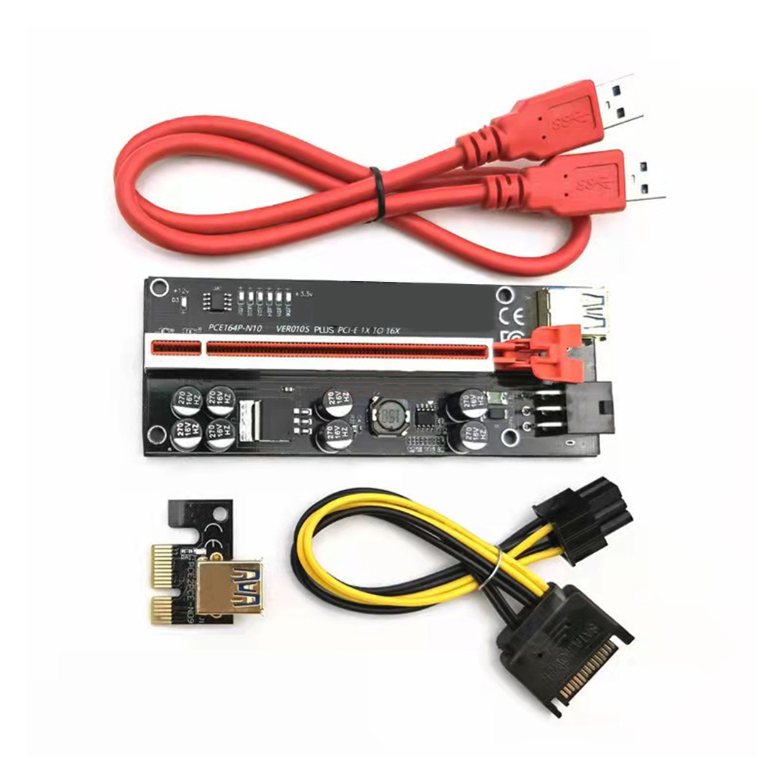 Плата расширения, X-Game, R-PR, Три разъема 6pin, USB-кабель 60 см, Вес 100 г/шт., Напряжение 3 В, 8 конденсаторов, Позолоченный USB, Прорезь для металлического щита, Сумка на молнии из ПВХ