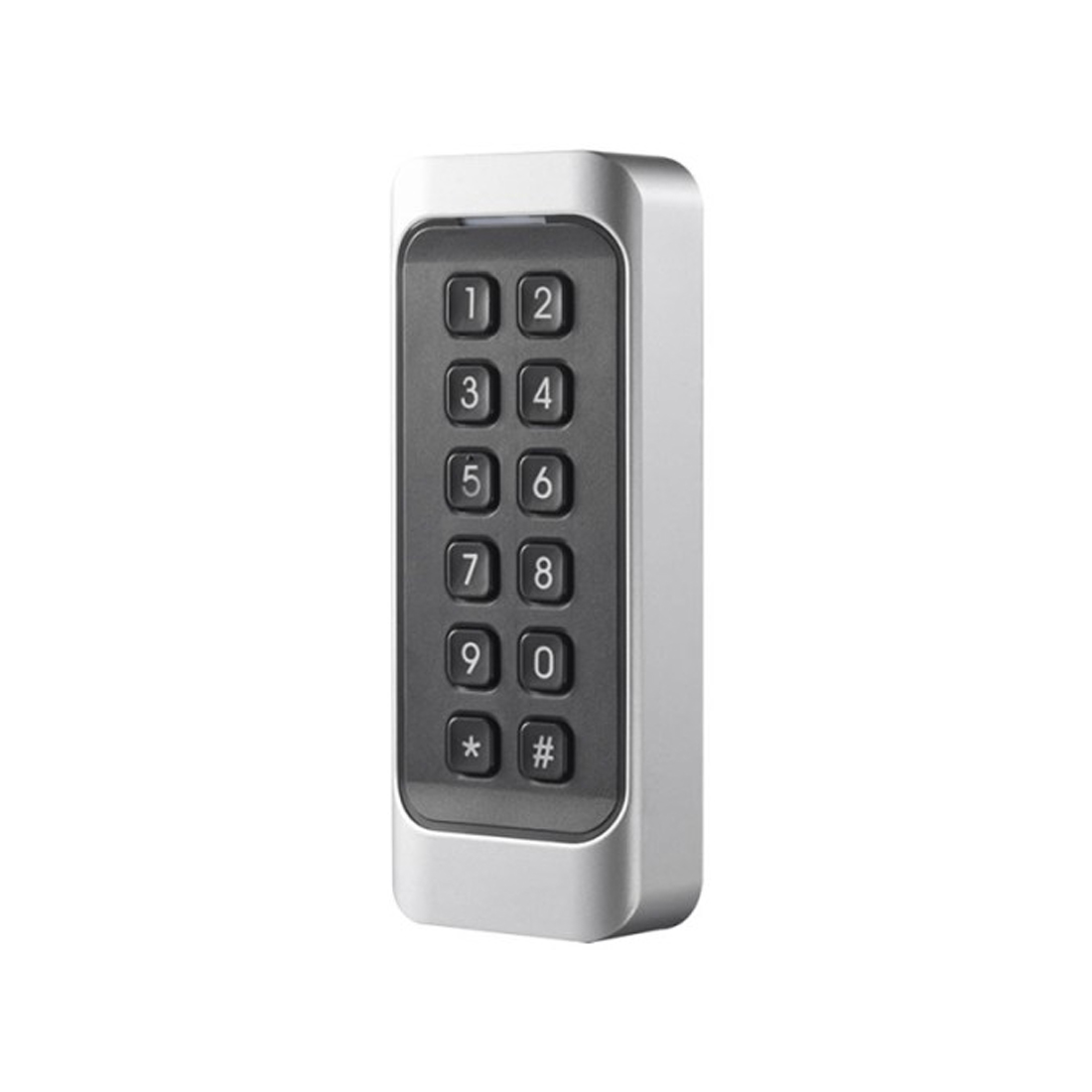 Считыватель, Hikvision, DS-K1107AMK, Считыватель карт с кодонаборной клавиатурой чтение карт M1 (1356 МГц), сигнализация о несанкционированном доступе, RS485/ Wiegand(W26/W34), от -20 °C до 65 °C, IP65, 12 VDC