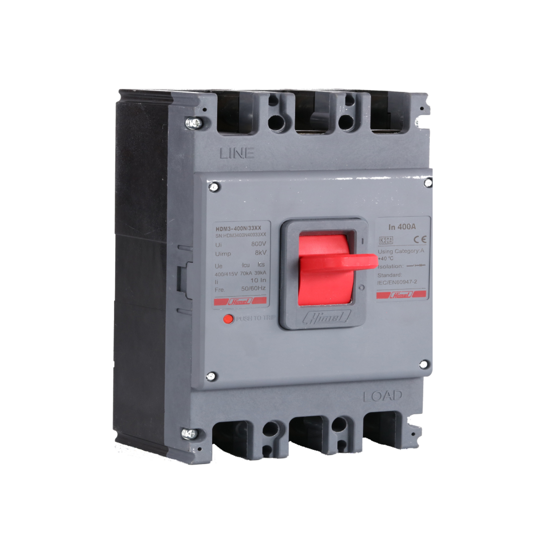 Автоматический выключатель, Himel, HDM363S6333XX, HDM3 63S/3P 63A