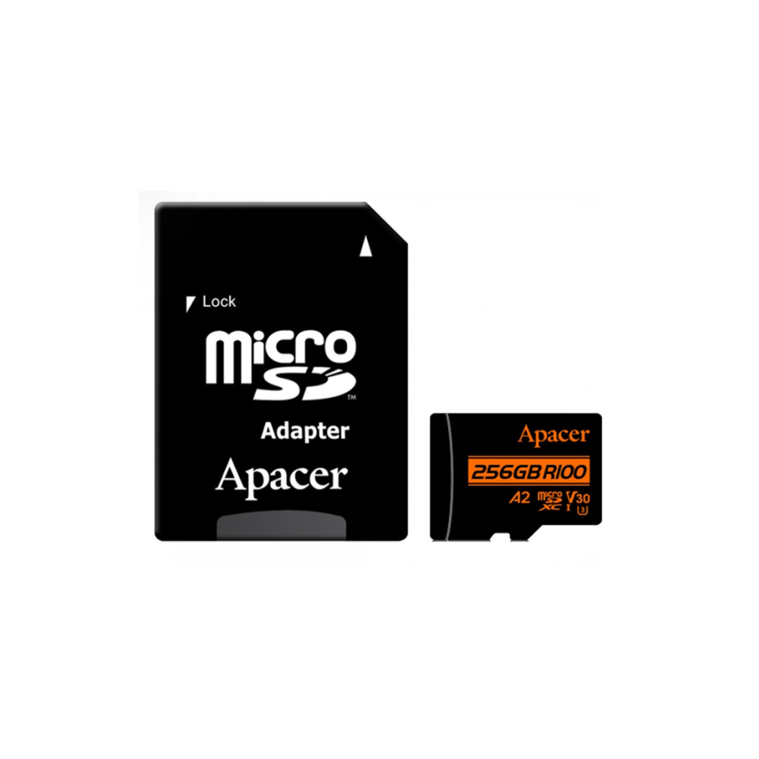 Карта памяти Apacer AP256GMCSX10U8-R MicroSDXC 256GB с адаптером SD
