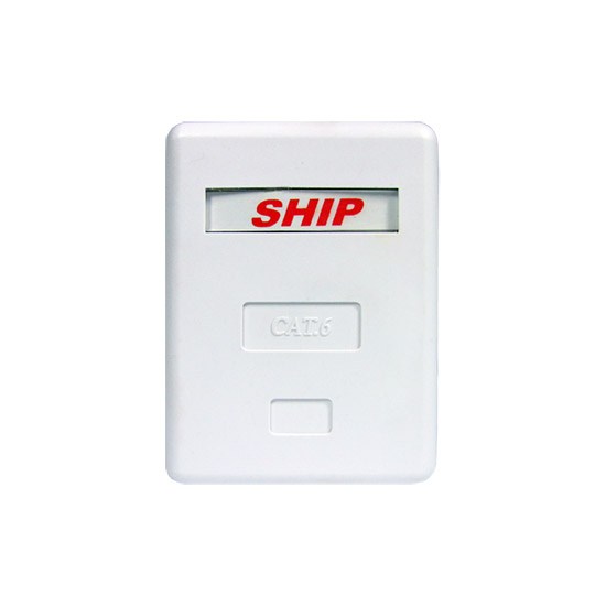 Розетка Настенная телекоммуникационная, SHIP, A184-1, 1 Модуль, Модуль: Cat.6, RJ-45, UTP, Белая