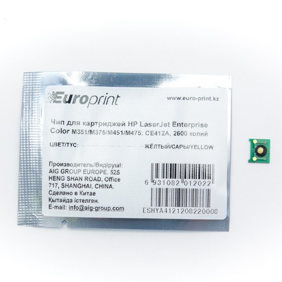 Чип Europrint CE412A для картриджей HP LaserJet Enterprise Color M351/M375/M451/M475