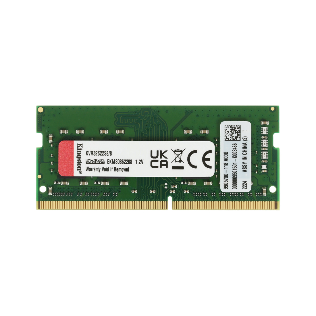 Модуль памяти для ноутбука, Kingston, KVR32S22S8/8WP, DDR4, 8GB, SO-DIMM <PC4-25600/3200MHz>