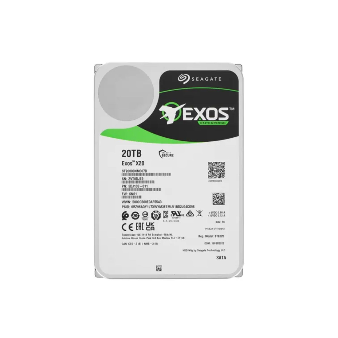 Жесткий диск Seagate Exos X20 ST20000NM007D 20TB