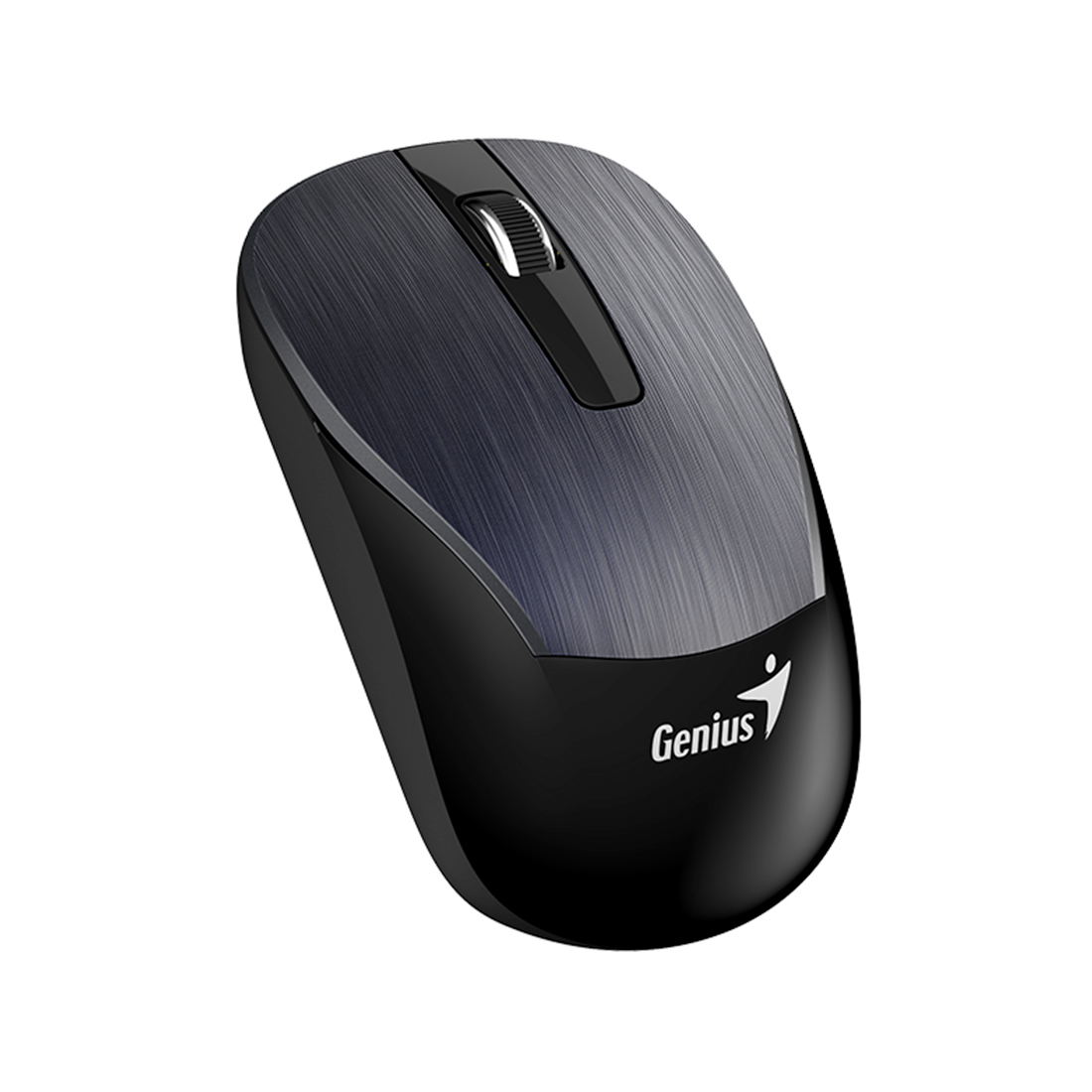 Компьютерная мышь, Genius, ECO-8015, 3D, Оптическая, 1600dpi, Беcпроводная 2.4ГГц, 1 x AA, 5.8 х 3.8 х 10 см, Темно серый