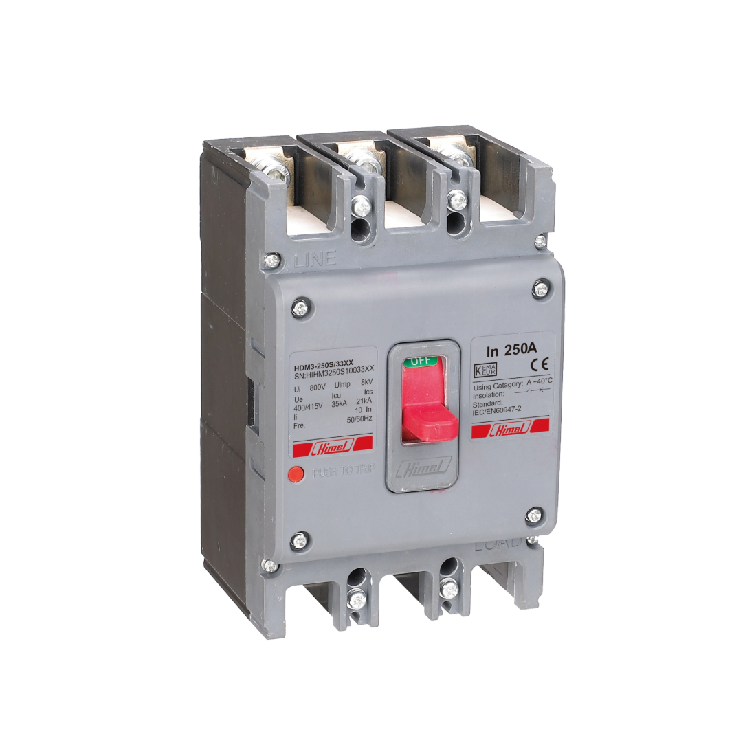 Автоматический выключатель, Himel, HDM3250T25033XX, HDM3 250T/3P 250A