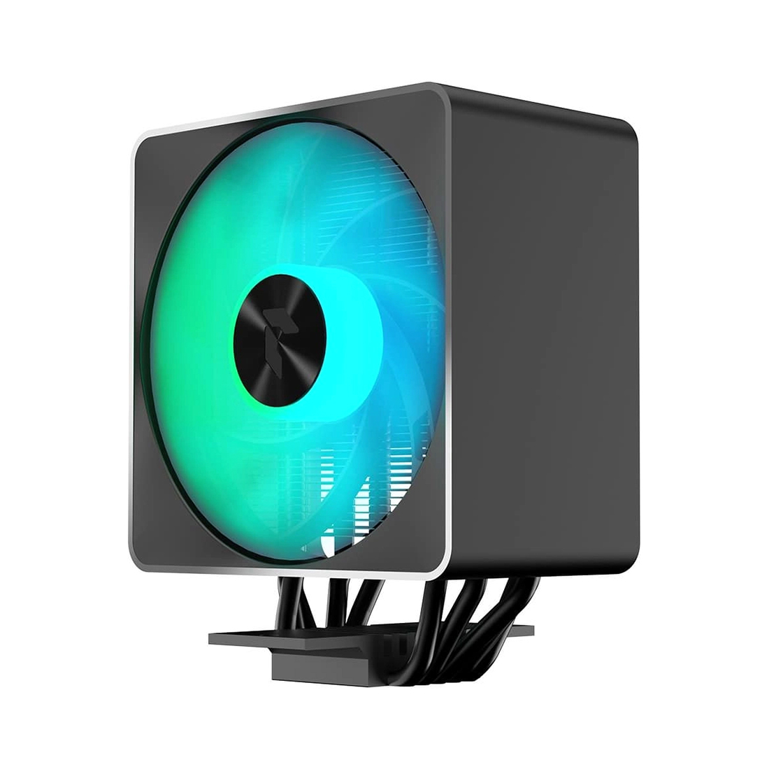 Кулер для процессора, Aerocool, APNX AP1-V BK, Intel 1700/1200/115x/775 AMD AM5/AM4, 245W, 120мм ARGB, 600-1800±10% об/м, 76.3CFM, 16.1-32.8dBA, PWM 4pin + ARGB 5V 3pin, 128х76,5х165мм, Чёрный