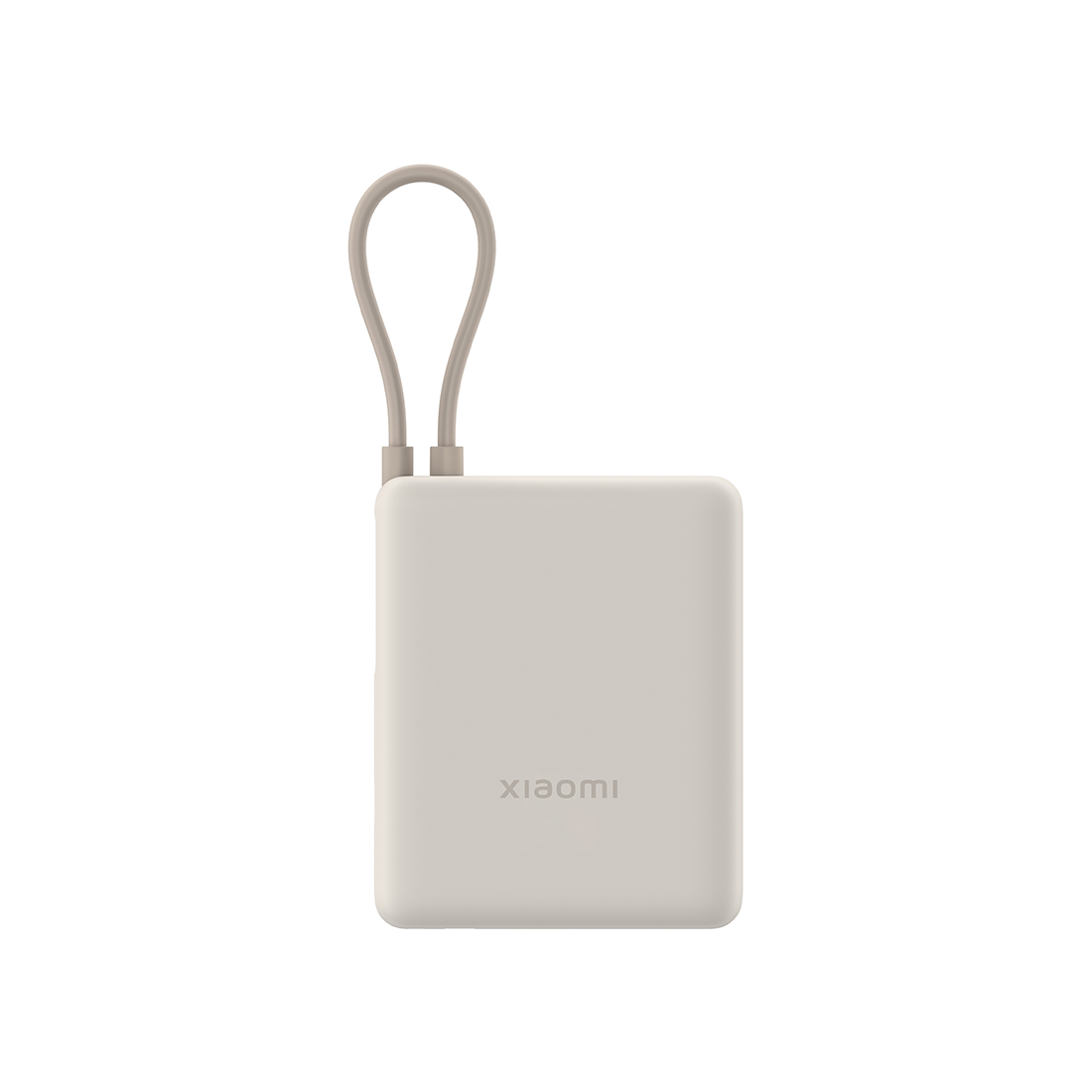 Портативный внешний аккумулятор, Xiaomi, 33W Power Bank 10000mAh (Integrated Cable) Tan GL, PB1033MI/BHR9333GL, Мощность 33 Вт, 80.9*65.9*26мм, Встроеный кабель, 3 выходных порта USB-C*1, USB-C (встроеный кабель)*1, USB-A, Бежевый