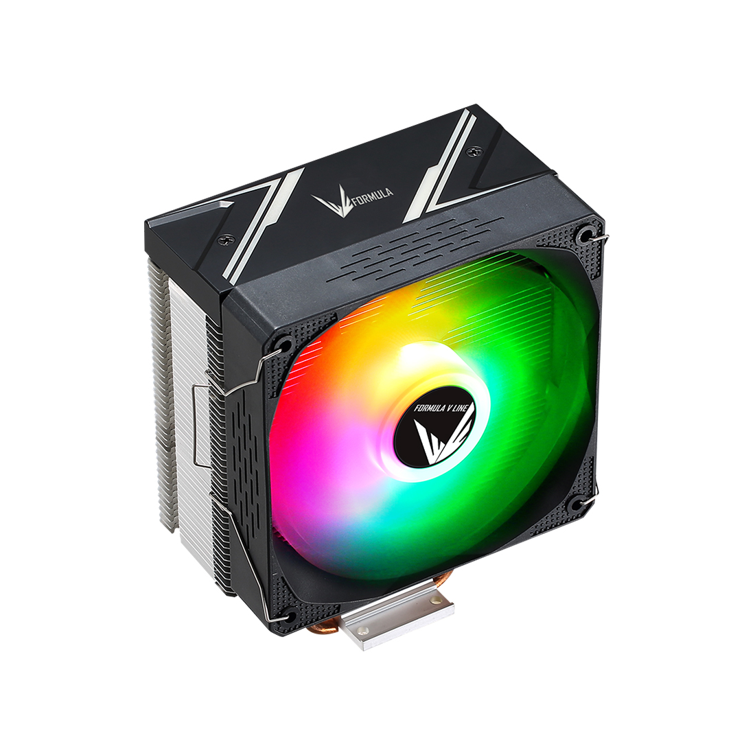 Кулер для процессора, Formula V, ICE BURG PLUS ARPW 4P, Intel 20х/1851/1700/1200/115х и AMD AM5/AM4/AM3/AM2, 200W, 120мм, 800- 1600±10% об/м, 75,89CFM,  34dB(A), 4pin, 120х73х158мм, Чёрный