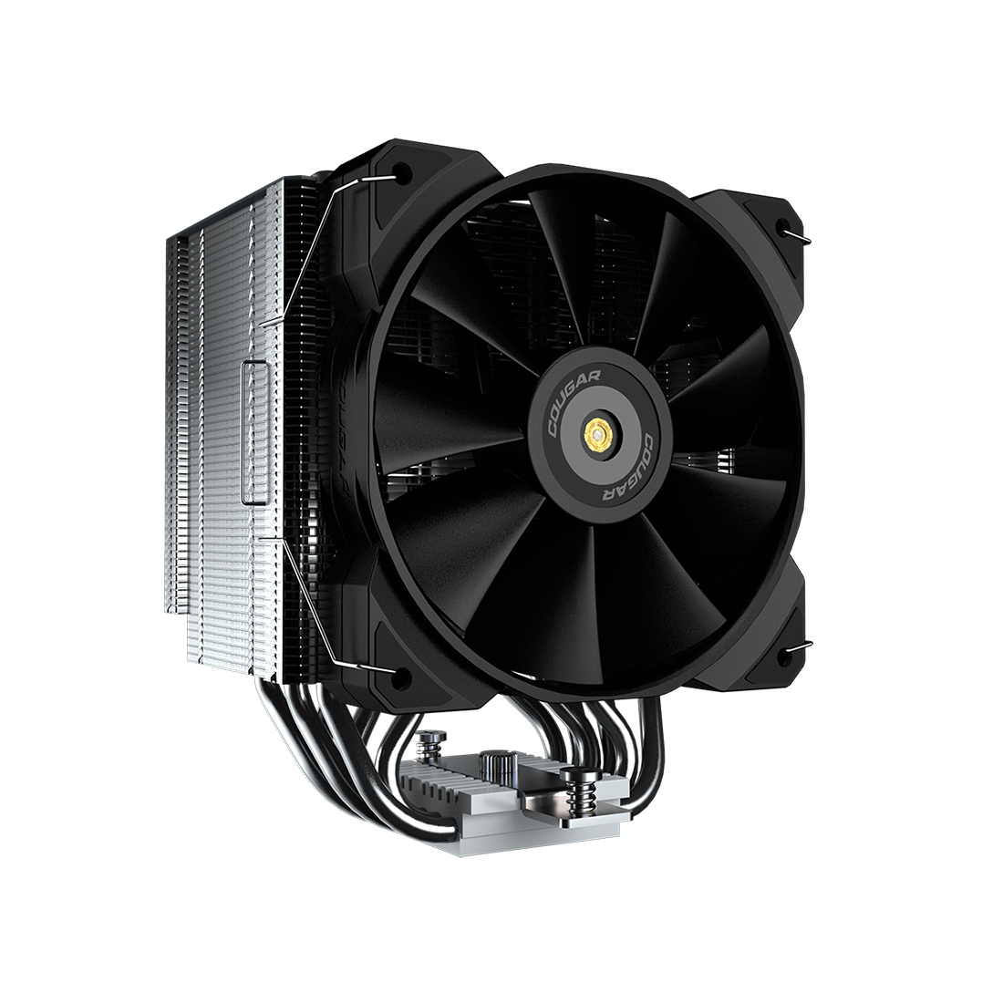 Кулер для процессора, Cougar, Forza 85, Intel 20xx/1851/1366/1700/1200/115х и AMD AM4/AM3(+)/AM2(+)/FM2(+)/FM1, 220W, 120мм, 600-2000±10%/об/м, 82.48/143.53 CFM, 31.68 dB(A), 4pin, 135х110x160мм, Черный
