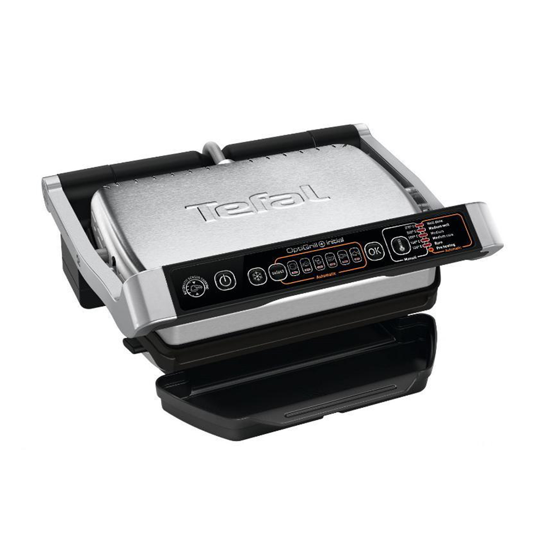 Гриль, Tefal, GC706D34, Мощность 2000 Вт, 6 автоматических программ, Съемные панели, Ручной режим, 5 уровней температуры, Черный/сталь