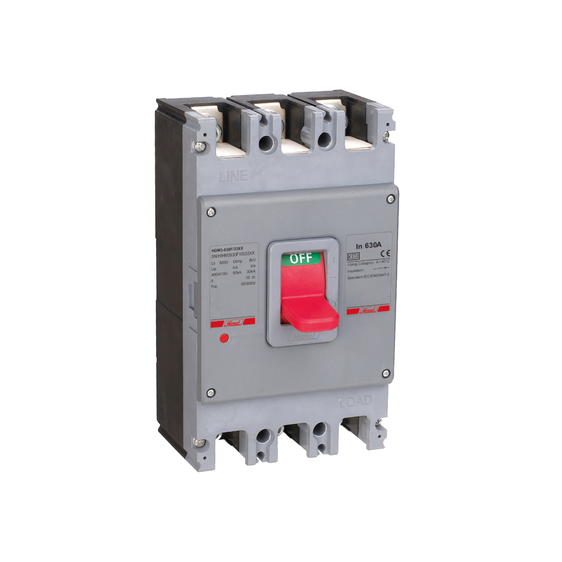 Автоматический выключатель, Himel, HDM3630F50033XX, HDM3 630F/3P 500A