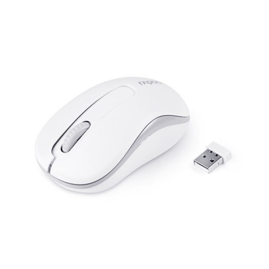 Компьютерная мышь, Rapoo, M-10 Plus, 3D, Оптическая, 1000dpi, Беспроводной 2.4 ГГц, Нано-ресивер, Эффективная дистанция 10 м., Батарейки в комплекте, Белый