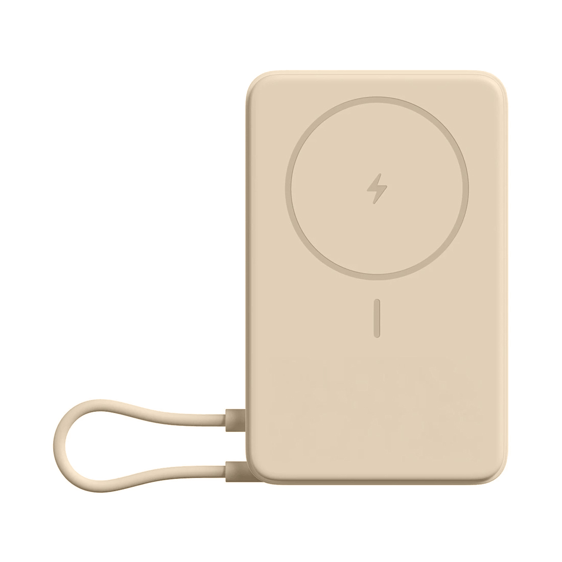 Портативный внешний аккумулятор, Xiaom, Magnetic Power Bank 10000 with Built-in Stand Beige, WPB1007Z/BHR08PBGL, 10000мА·ч (37Вт·ч), 33Вт, 210г, 108,8  68,9  20,25мм, Бежевый