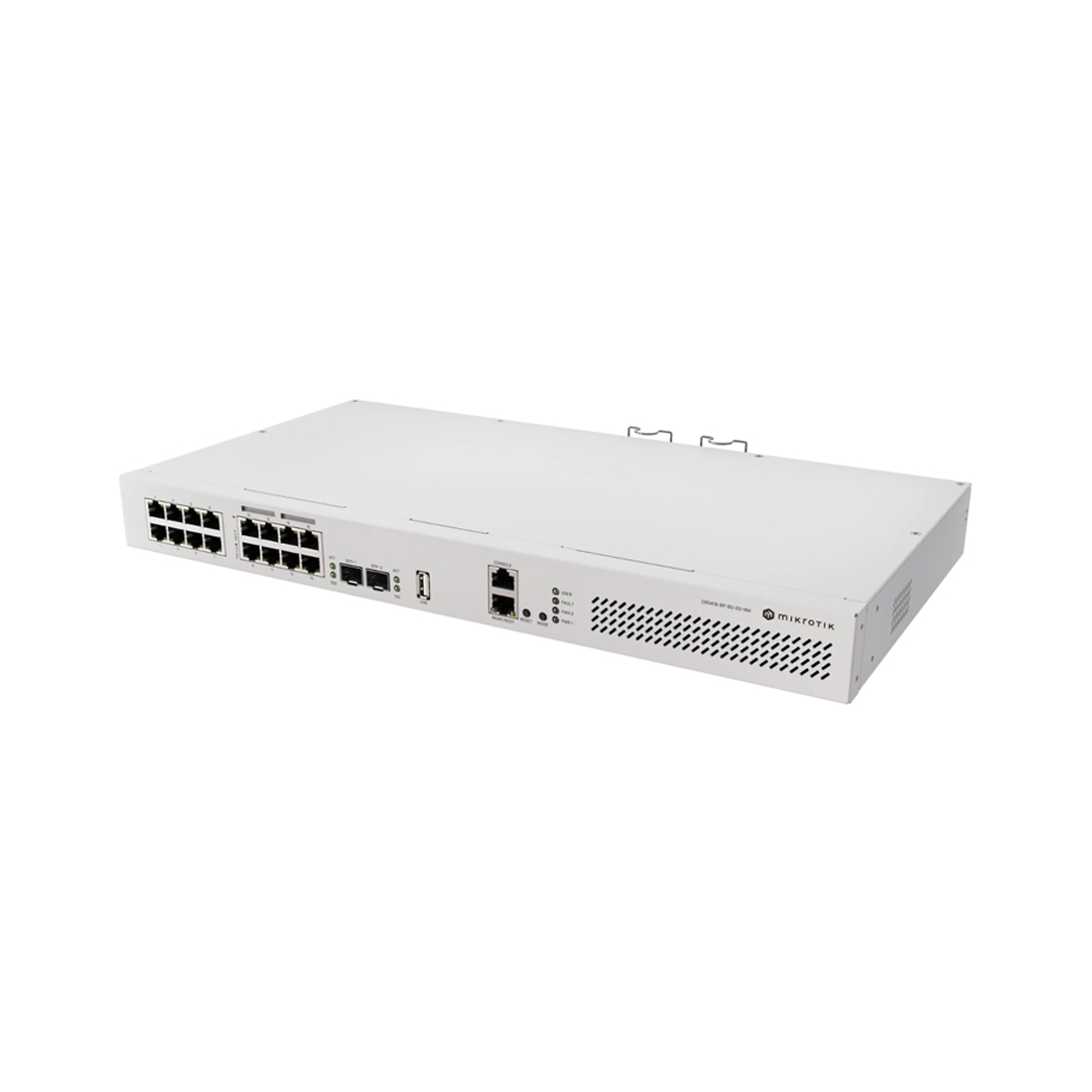 Коммутатор, MikroTik, CRS418-8P-8G-2S+RM, Cloud Router Switch, 2 x 10G SFP+ ports, 17 x 10/100/1000 Ethernet portss, PoE-out ports Ether9 - Ether16 (802.3af/at), RouterOS, -20°C to 70°C