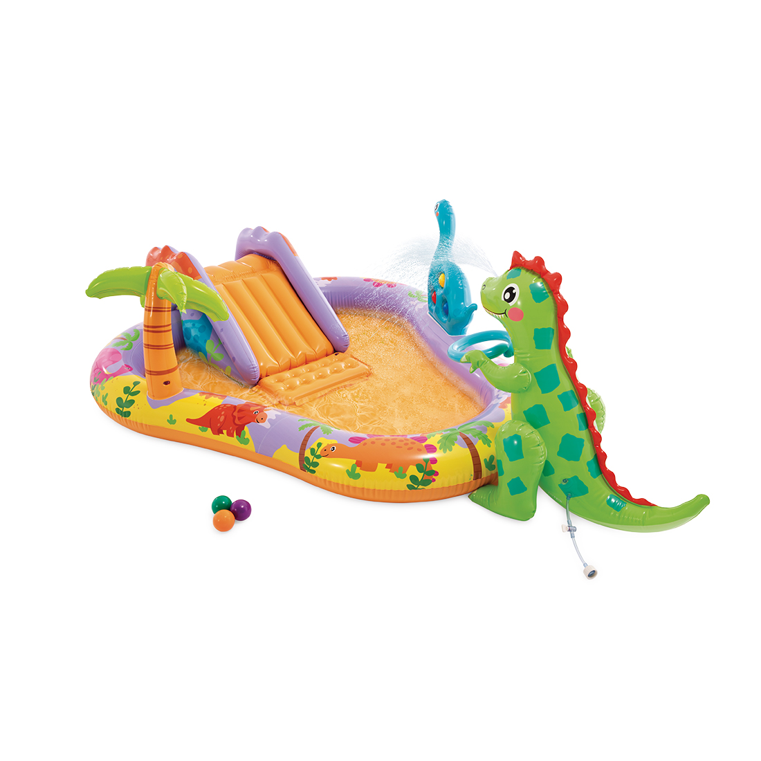 Детский надувной игровой бассейн Dino Park 201 х 157 см