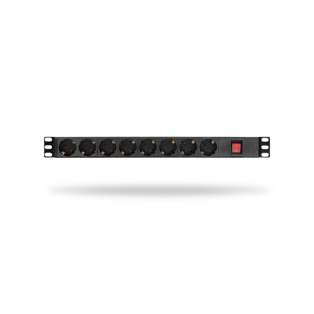 Сетевой фильтр, SVC, PD-8SCH, Для шкафов и стоек размера 19", 8 Розеток, 1.8 м, 16A, 4000W, 220 в., Чёрный