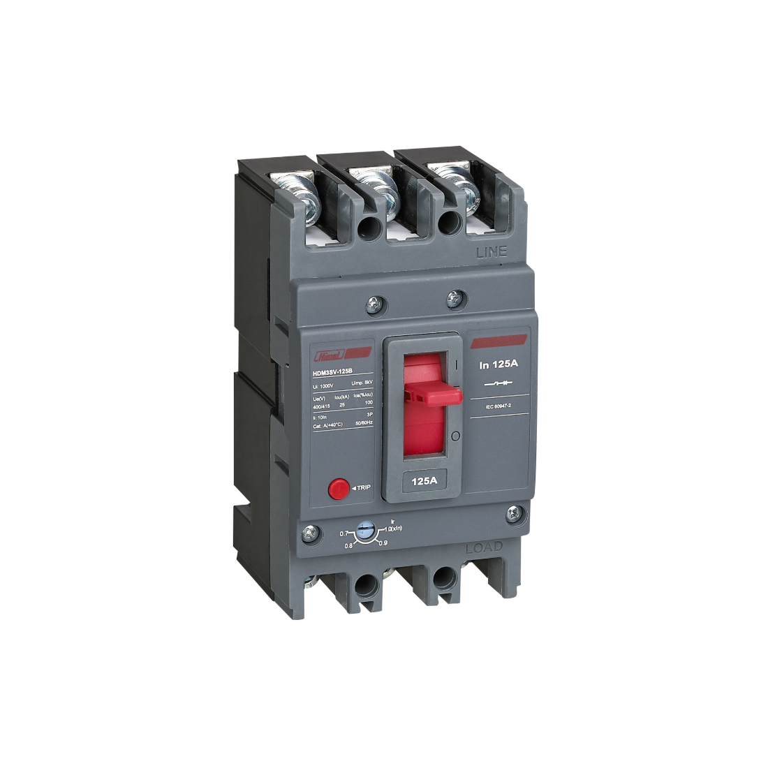 Автоматический выключатель, Himel, HDM3SV125B12531N, HDM3SV-125B 3P 125A 25kA с регулировкой