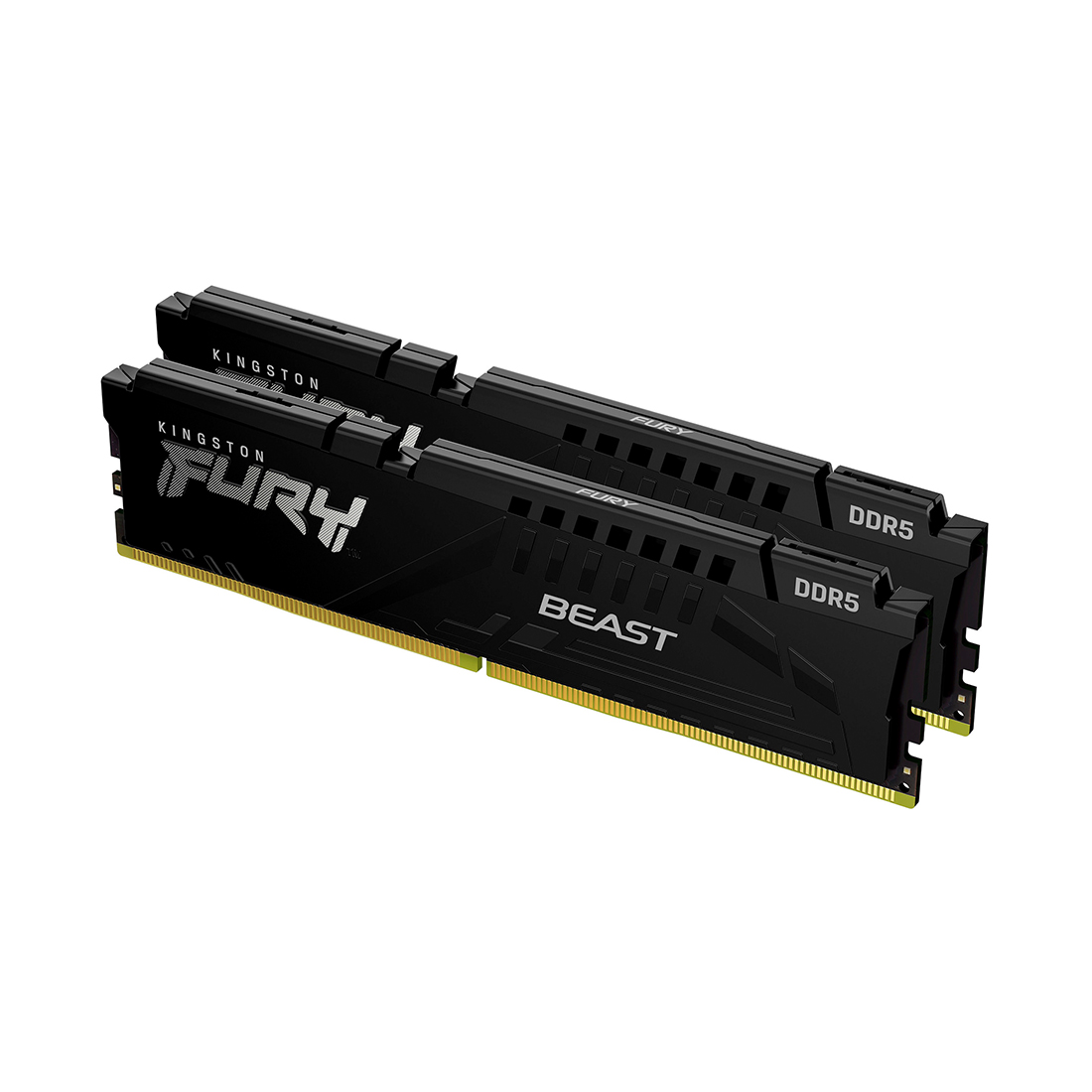 Комплект модулей памяти, Kingston, FURY Beast KF552C40BBK2-32 (Kit 2x16GB), DDR5, 32GB, DIMM <PC5-41600/5200MHz>, Чёрный