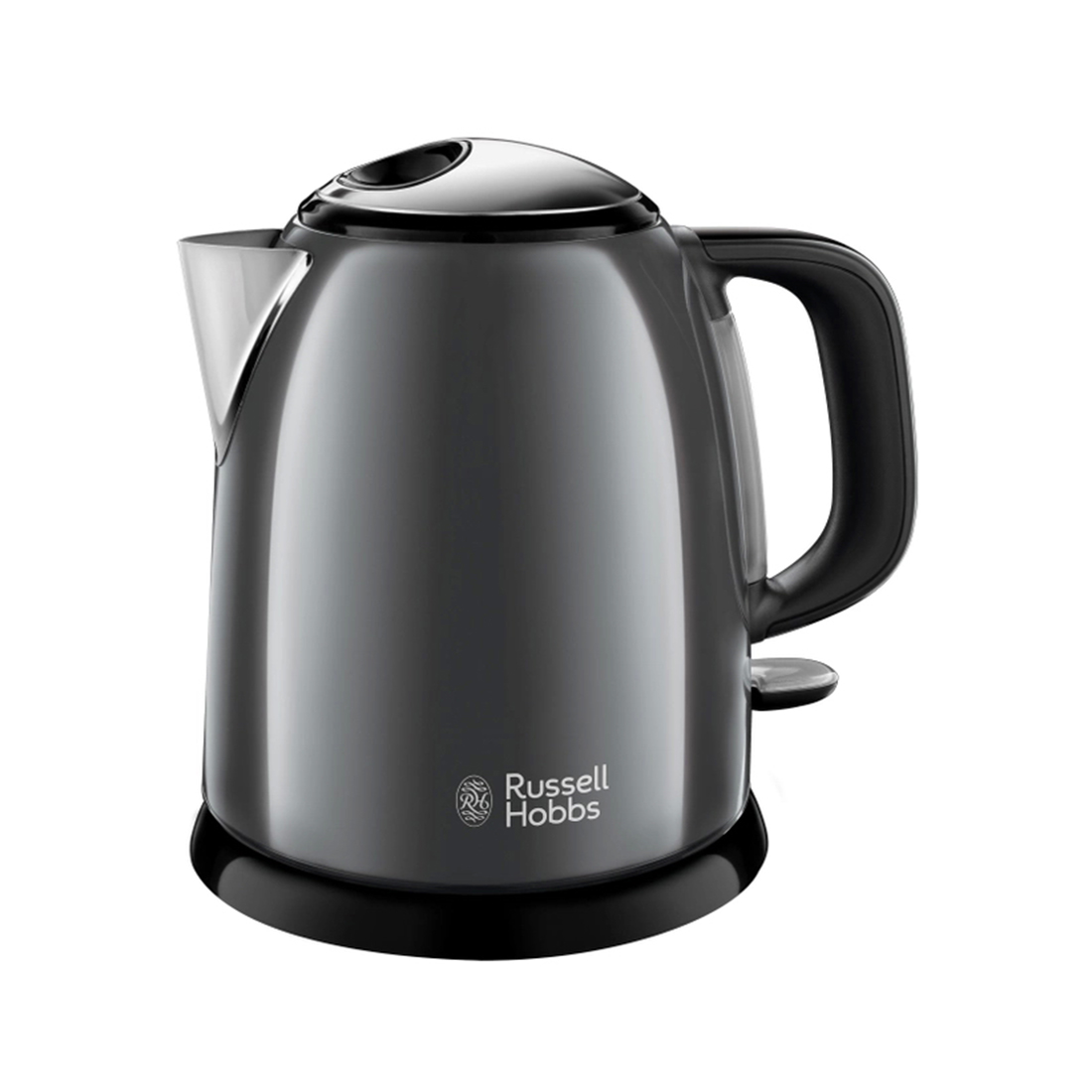 Чайник электрический, Russell Hobbs, 24993-70, Объем 1л, Нержавеющая сталь, Защита от перегрева, Выключение при снятии с базы, Мощность 2400W, Серый