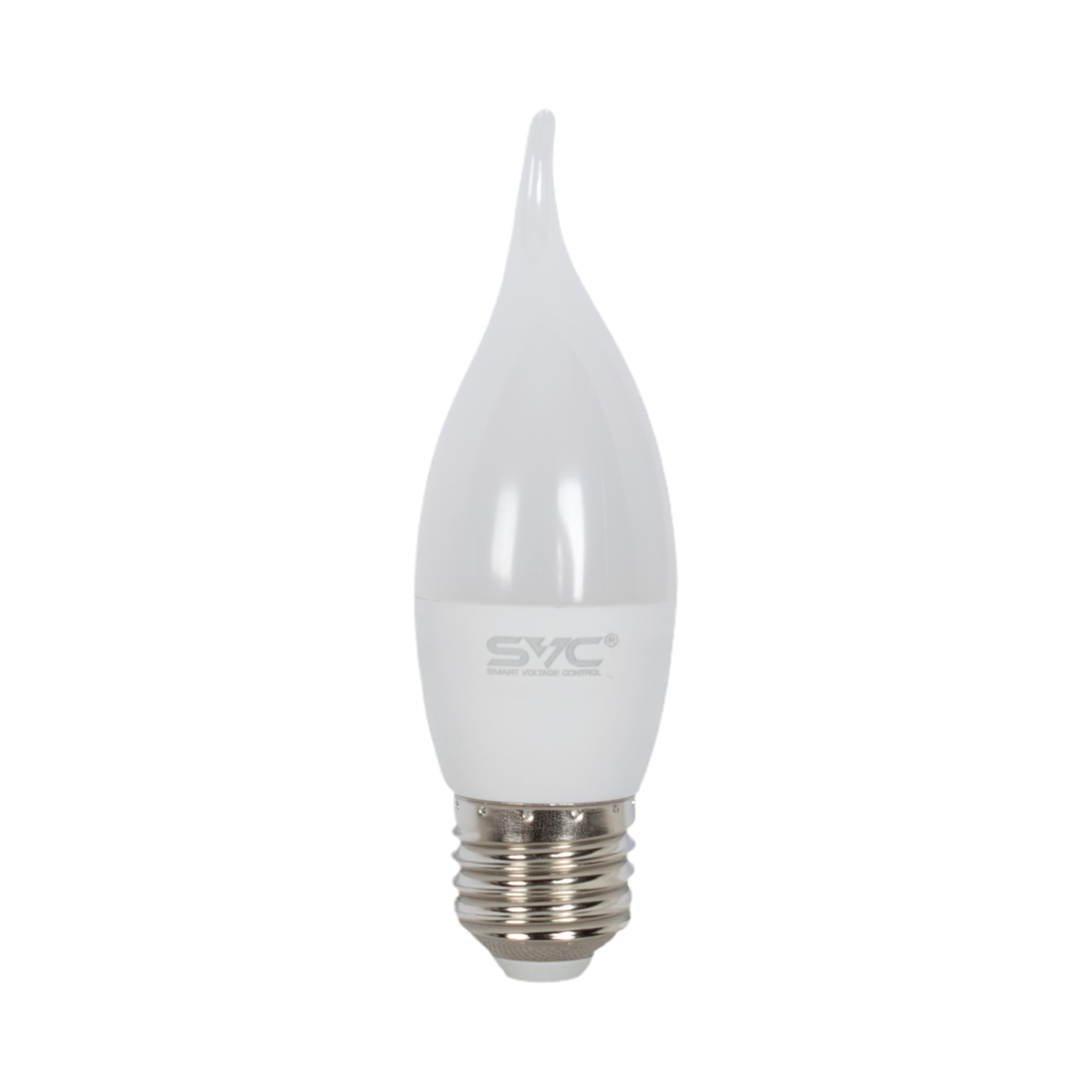 Лампа светодиодная, SVC, LED CB35-9W-E27-4000K, Свеча на ветру, Мощность 9Вт, Тип колбы CВ35, Цвет. температура 4000K, Цоколь E27, Нейтральный
