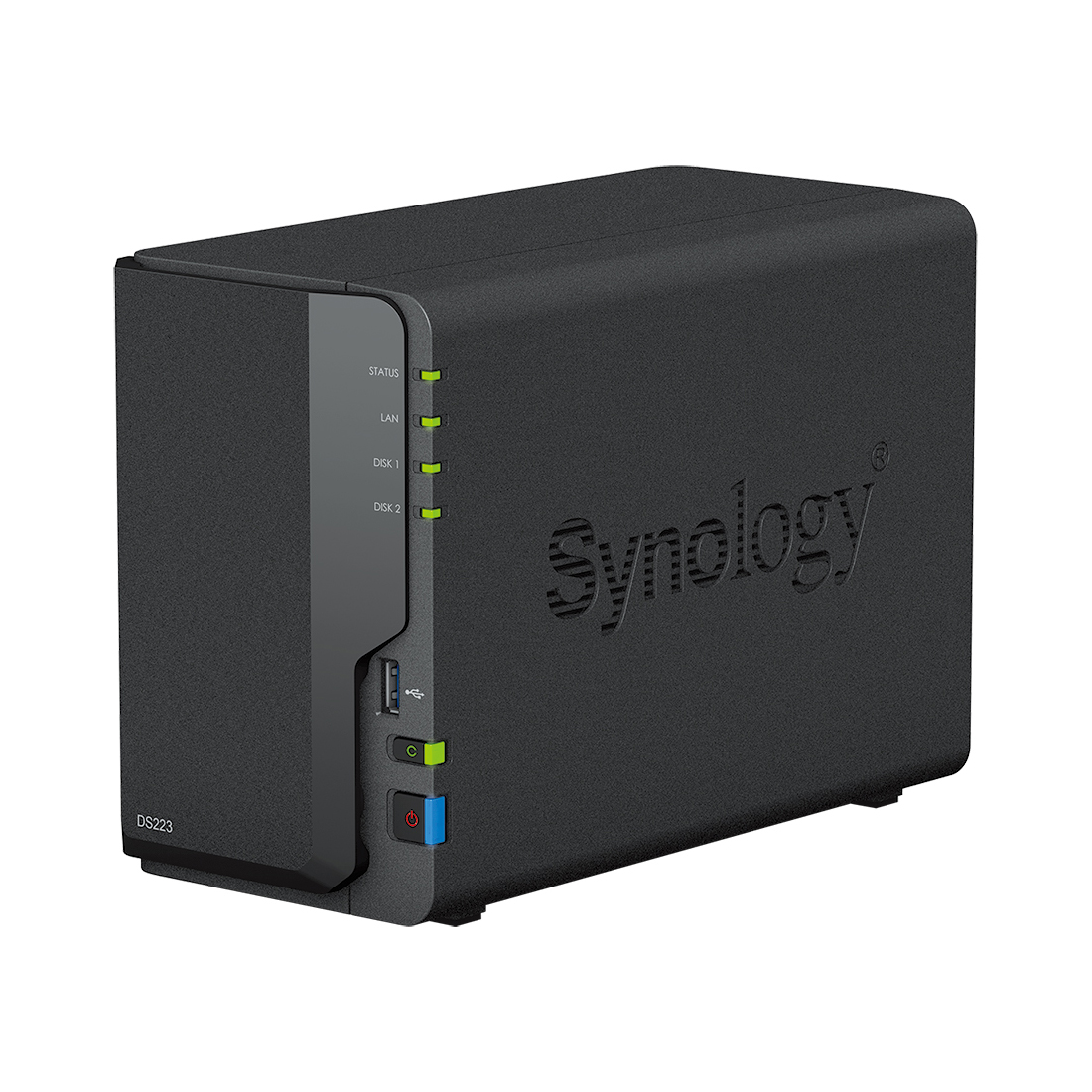 Система хранения данных (сервер), Synology, DS223, Realtek RTD1619B, 2GB, RJ-45 1GbE