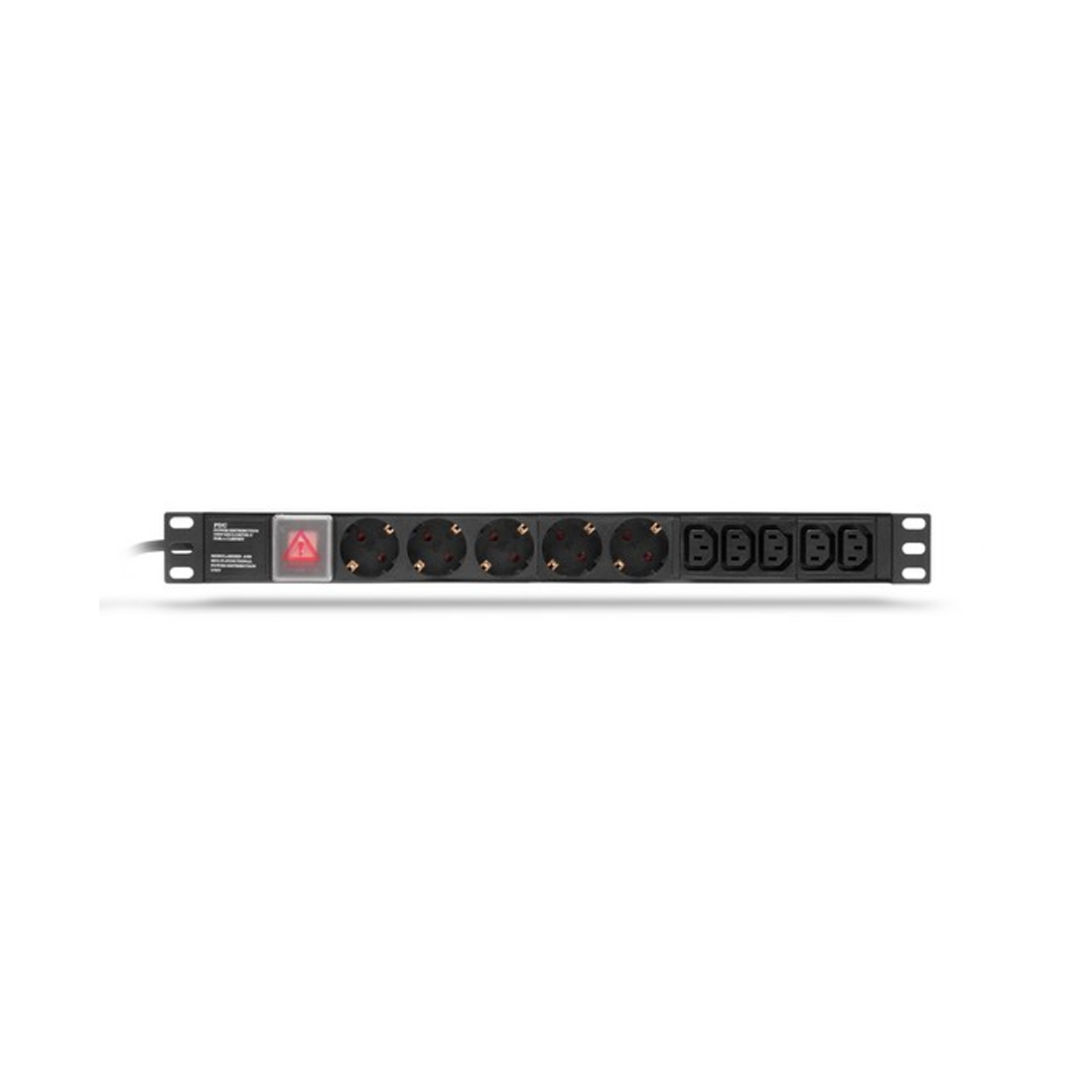 Сетевой фильтр, SVC, PD-5SCH-5C13, Для шкафов и стоек размера 19", 5 Розеток Schukko 5 розеток C13, 2 м, 16A, 4000W, 220 в., Чёрный