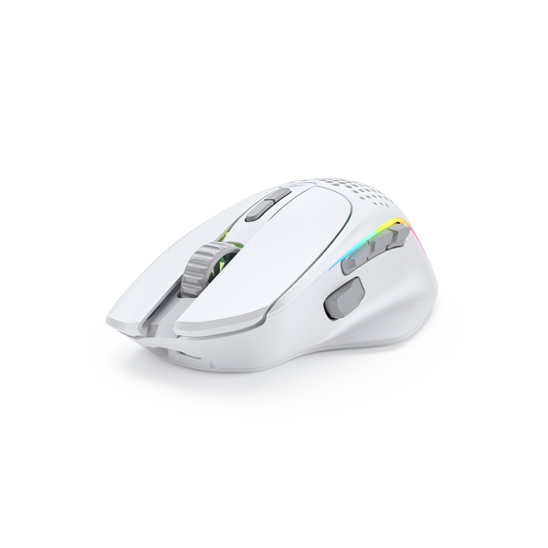 Компьютерная мышь, Glorious, Model I 2 Wireless, GLO-MS-IWV2-MW, Игровая, Оптическая, Беспроводная, 2.4 Ghz, Bluetooth 5.2 LE, Glorious BAMF 2.0 Sensor, 26000 DPI, 650 IPS, 50G, 1000 Hz, RGB, 9 кнопок, Длина провода 2м, Матовый белый