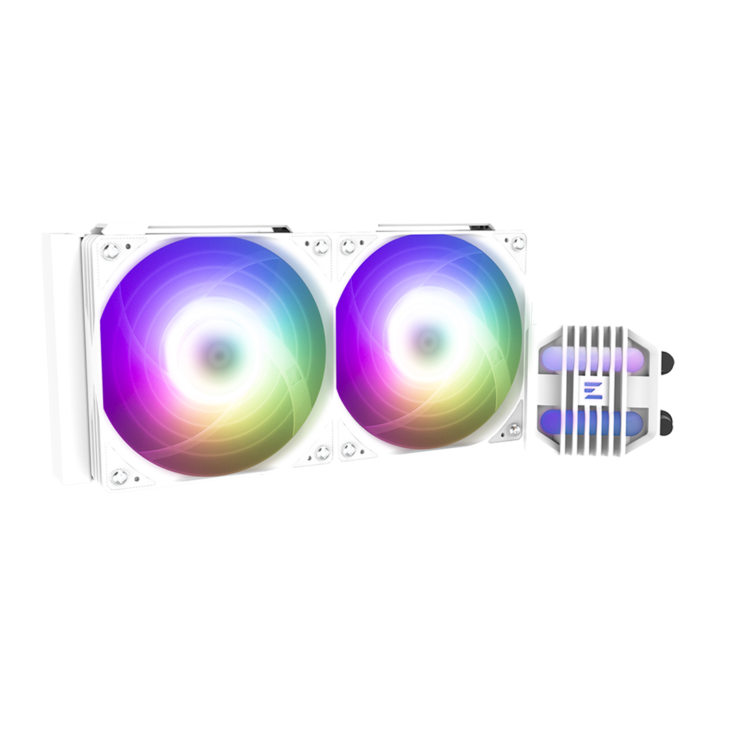 Кулер с водяным охлаждением, Zalman, ALPHA2 SE A24 White, ALPHA2 SE A24 White, intel 1151/1200/1700/1851 и amd AM4/AM5, TDP 320W, 2*120 мм, 600-2000 об/мин, 69.12CFM, 29.7dB(A), Белый
