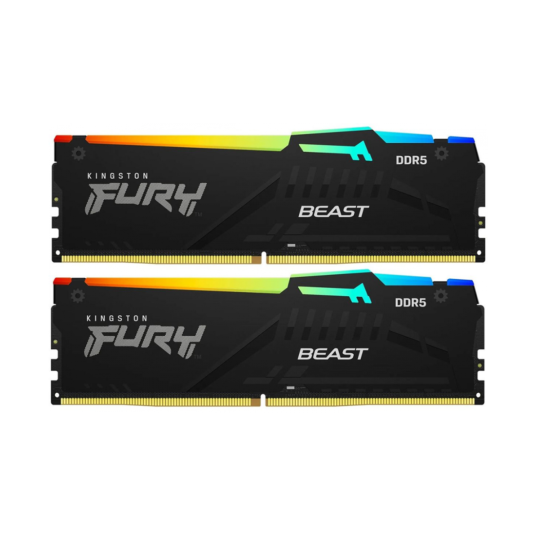 Комплект модулей памяти, Kingston, FURY Beast RGB KF560C36BBE2AK2-32 (Kit 2x16GB), DDR5, 32GB, DIMM <PC5-48000/6000MHz>