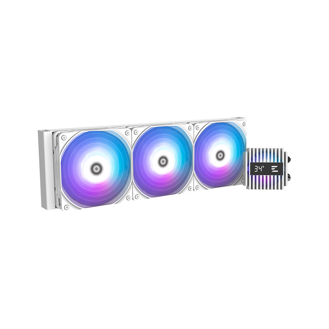 Кулер с водяным охлаждением, Zalman, ALPHA2 A36 White, ALPHA2 A36 White, intel 1151/1200/1700/1851 и amd AM4/AM5, TDP 350W, 3*120 мм, 600-2000 об/мин, 69.12CFM, 29.7dB(A), Белый