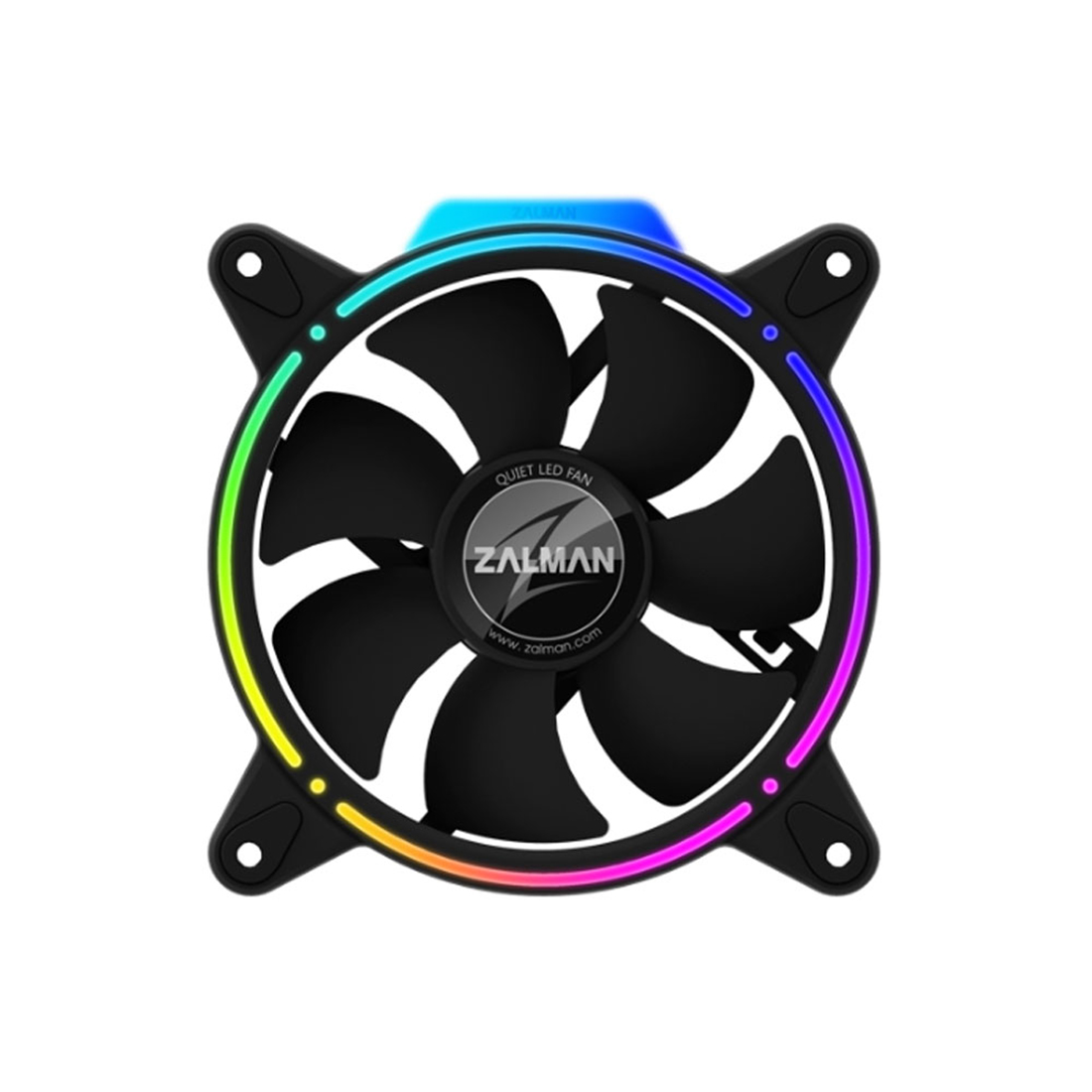Кулер для компьютерного корпуса, Zalman, ZM-RFD120A, 120мм ARGB, 1500 об/мин, 25.5 дБА, 34,34 CFM, 3 pin, 120*124*25 мм, Черный