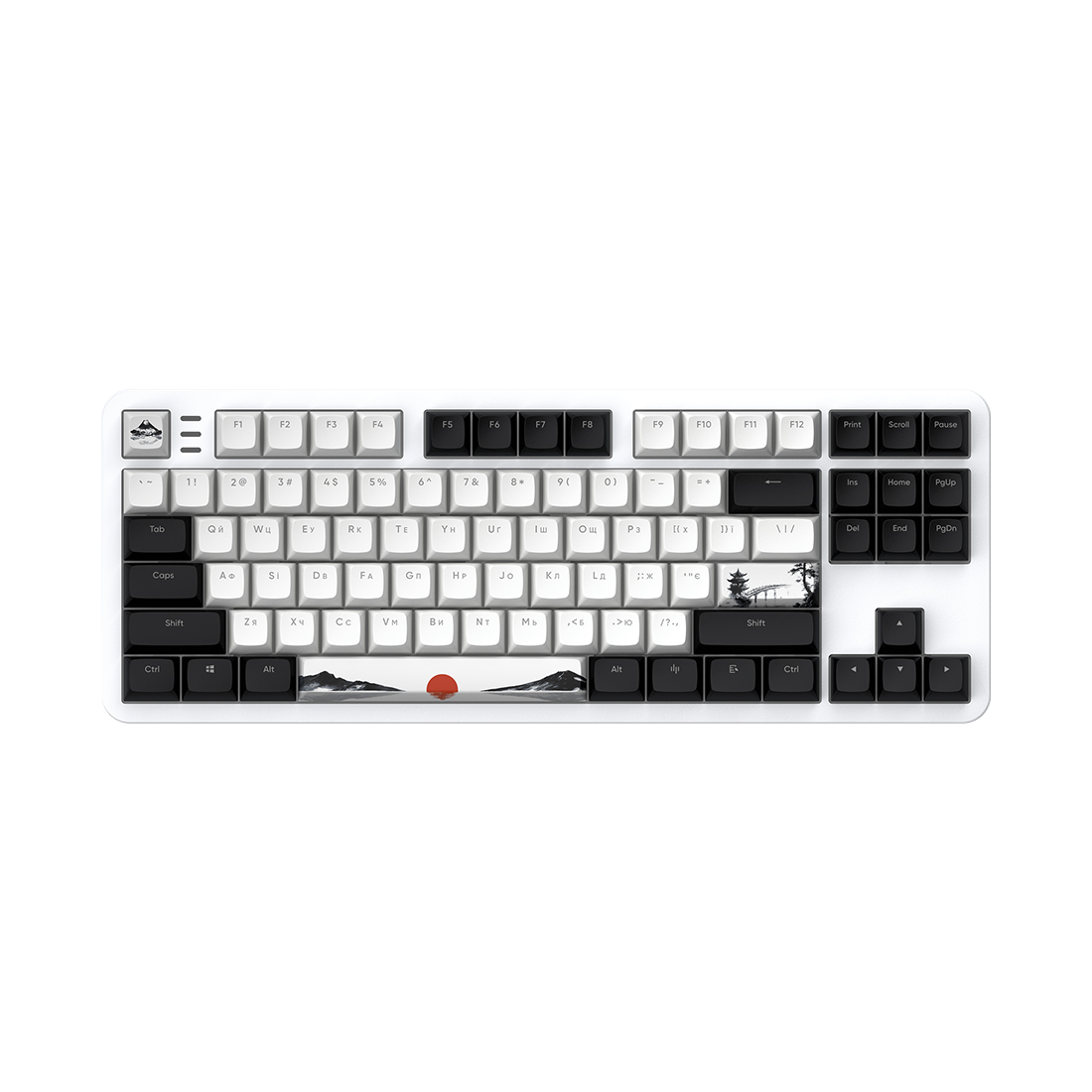 Клавиатура, Dark Project, DPKB_FUJI_87_ANSI_UA, 87 Fuji V2, Игровая, Механическая, TKL, g3ms Sapphire switches, USB, Подсветка RGB, 365x137x42 мм., Анг/Рус, Белый