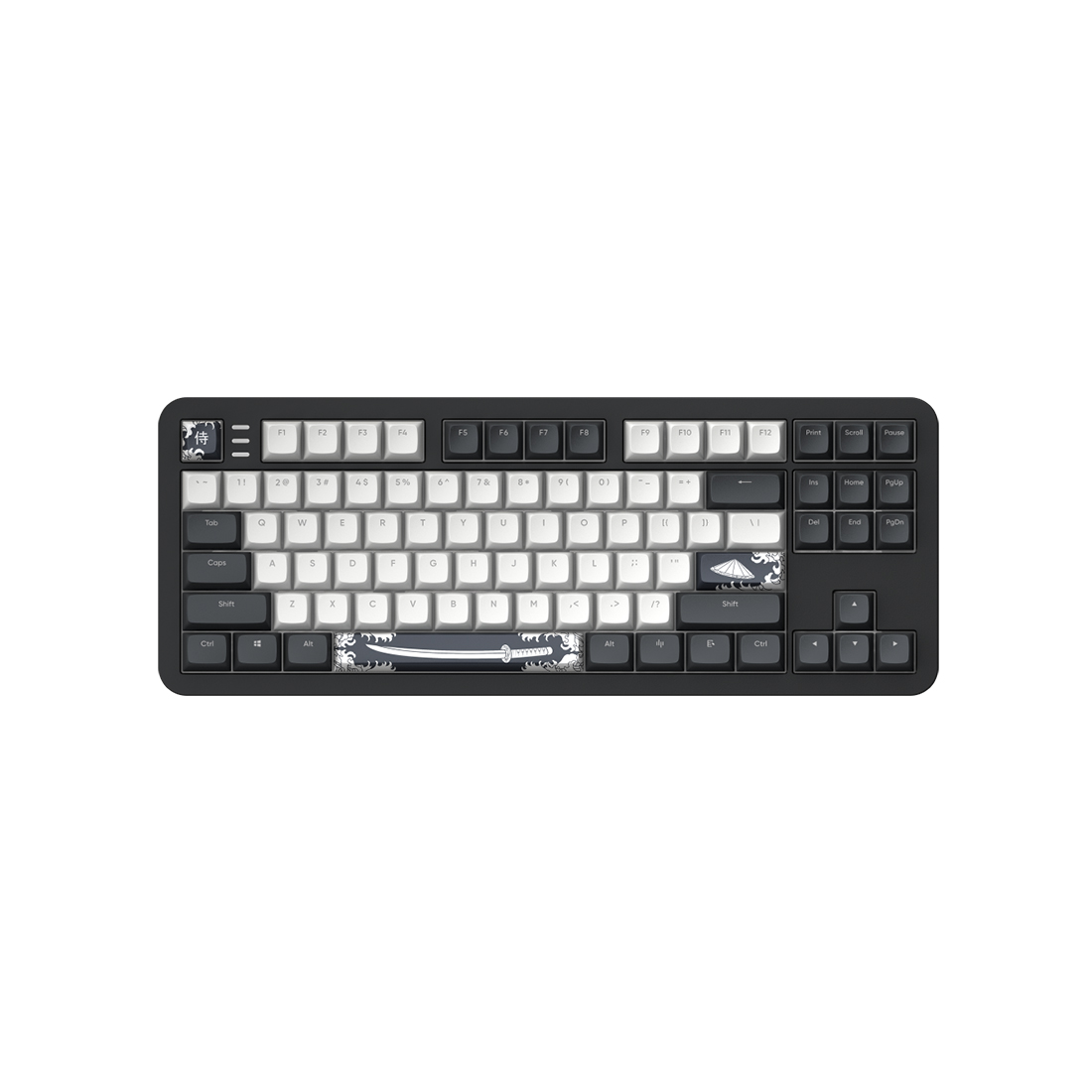 Клавиатура, Dark Project, DPKB_BUSHIDO_87_ANSI_UA, ALU87B Bushido, Игровая, Механическая, TKL, g3ms Moonstone switches, USB, Подсветка RGB, Размер: 366 x 141 x 45 мм., Анг/Рус, Чёрный