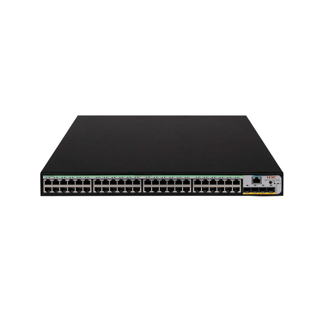 Коммутатор, H3C, LS-1850V2-52X-PWR-GL, Управляемый L2, 48 портов 10/100/1000M (PoE 370Вт, 802.3af/at), 4 порта 1000M SFP+, AC 100~240 В, -10°C ~ +55°C