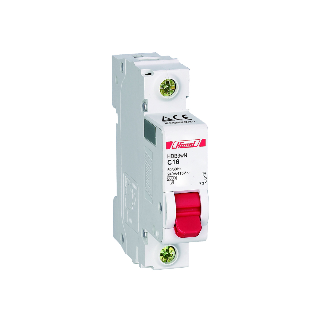 Автоматический выключатель, Himel, HDB3WL1B10, HDB3w 1Р 10А х-ка B 4,5кА