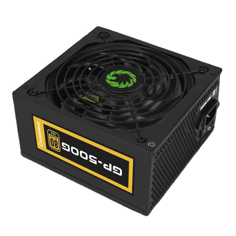 GAMEMAX 80 PLUS Gold 24pin ATX 500W PSU Low Noise Stable Gaming Desktop PC in Stock Active PFC