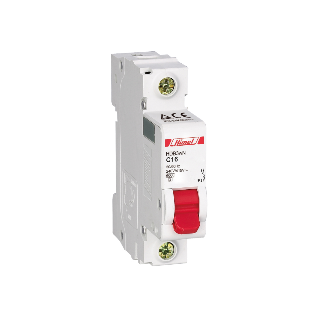 Автоматический выключатель, Himel, HDB3WL1C20, HDB3w 1Р 20А С 4,5кА