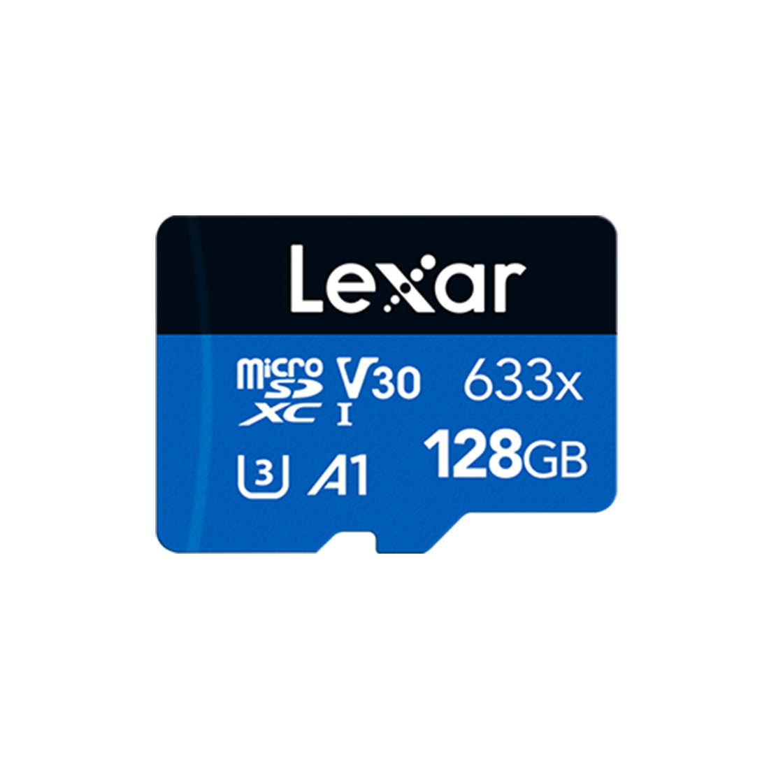 Карта памяти Lexar 633X LSDMI128BB633A, microSDHC/microSDXC 128GB, C10, A1, UHS-I (U3), V30, с адаптером