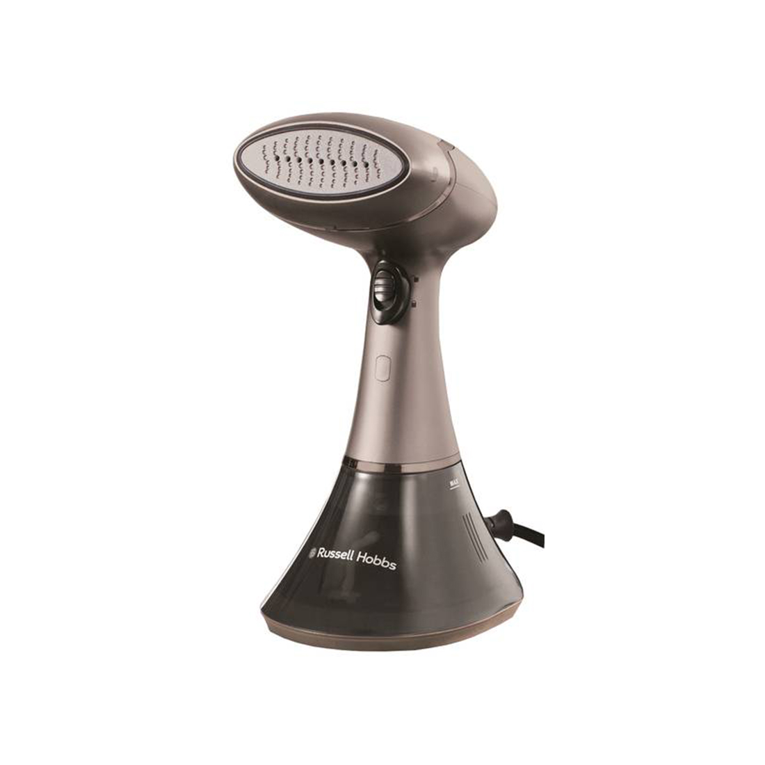 Отпариватель ручной, Russell Hobbs, 28040-56, Мощность 1800W, Постоянная подача пара 32 г/мин, Керамическая подошва, Скорость нагрева 45с, Автоотключение, Коричневый