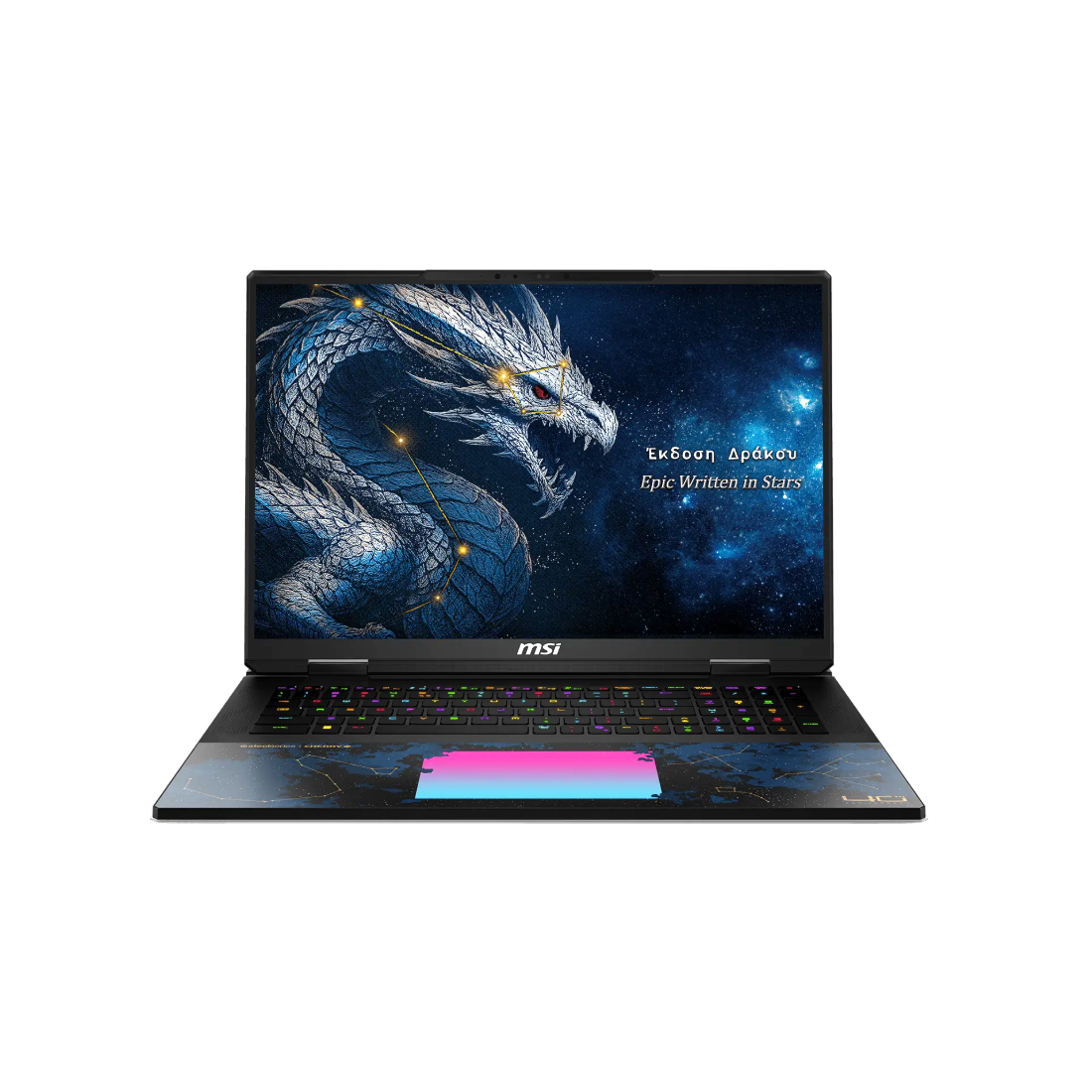 Ноутбук, MSI, Titan 18 HX Dragon Edition Draco Epic A2WJ-1214KZ, MS-1824, 9S7-1824D6-1214, 18", UHD+ 3840x2400, MiniLED, 240Hz, Intel Core Ultra 9 290HX Plus, 48GB*2 DDR5, 2TB SSD Gen5 + 2TB SSD Gen4, NVIDIA GeForce RTX5090, 24GB GDDR7, Windows 11 Pro, Черный